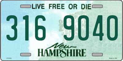 NH license plate 3169040