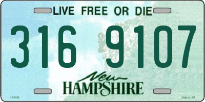 NH license plate 3169107