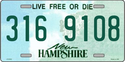 NH license plate 3169108