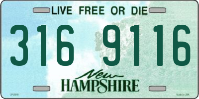 NH license plate 3169116