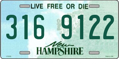 NH license plate 3169122