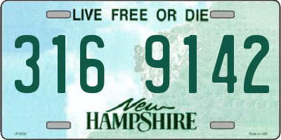 NH license plate 3169142