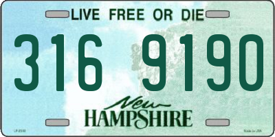 NH license plate 3169190