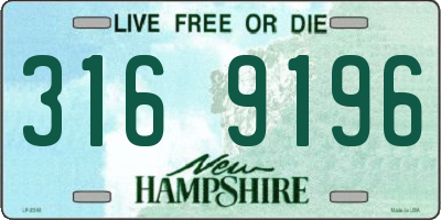 NH license plate 3169196