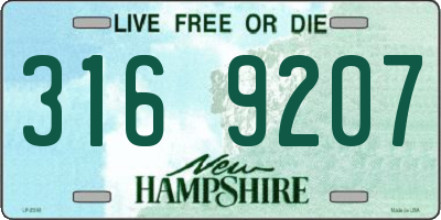 NH license plate 3169207
