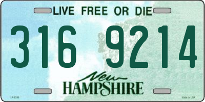 NH license plate 3169214