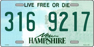 NH license plate 3169217