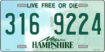 NH license plate 3169224