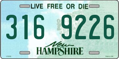 NH license plate 3169226