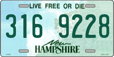 NH license plate 3169228