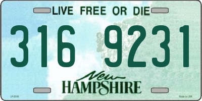 NH license plate 3169231