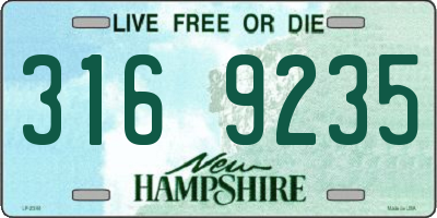 NH license plate 3169235