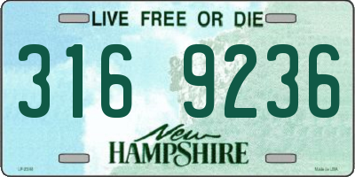 NH license plate 3169236