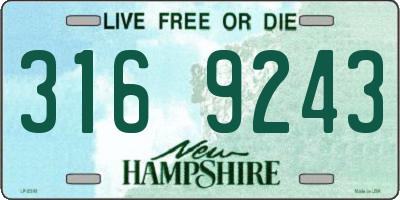 NH license plate 3169243