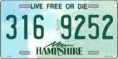 NH license plate 3169252