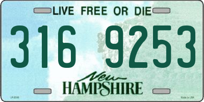 NH license plate 3169253