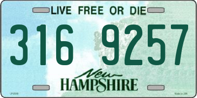 NH license plate 3169257