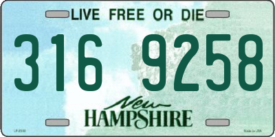 NH license plate 3169258