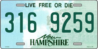 NH license plate 3169259