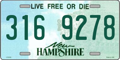 NH license plate 3169278