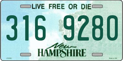 NH license plate 3169280