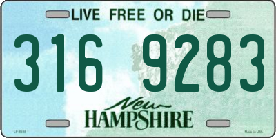 NH license plate 3169283