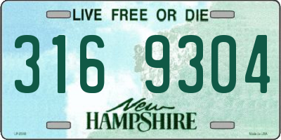 NH license plate 3169304