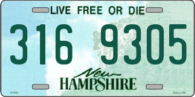 NH license plate 3169305
