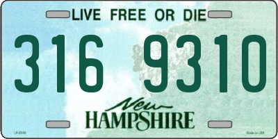NH license plate 3169310