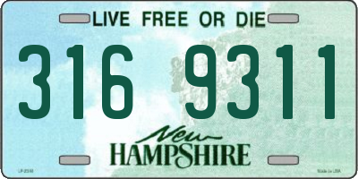 NH license plate 3169311