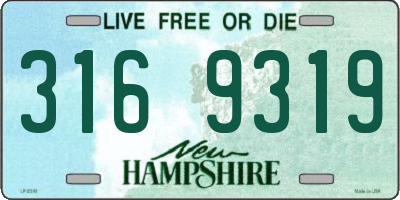 NH license plate 3169319