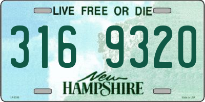 NH license plate 3169320