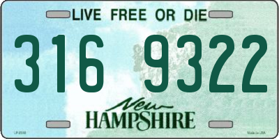 NH license plate 3169322