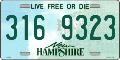 NH license plate 3169323