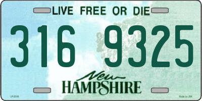 NH license plate 3169325