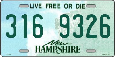 NH license plate 3169326