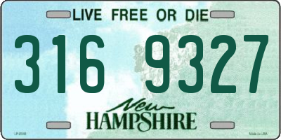 NH license plate 3169327