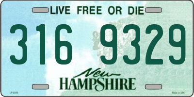 NH license plate 3169329