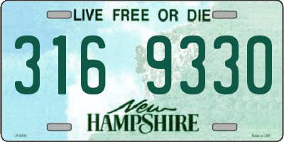 NH license plate 3169330