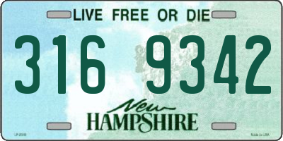 NH license plate 3169342