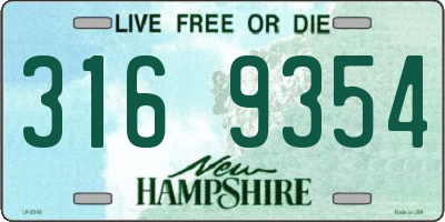 NH license plate 3169354