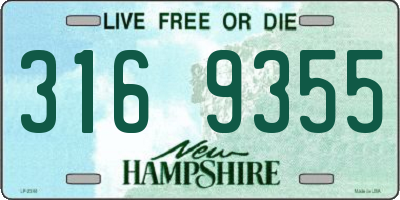 NH license plate 3169355