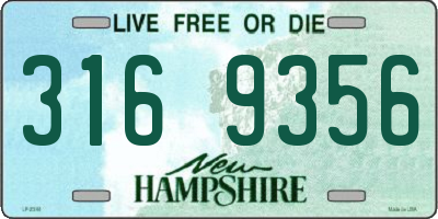 NH license plate 3169356