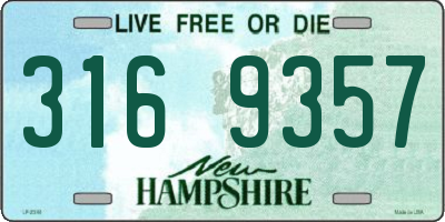 NH license plate 3169357