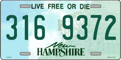 NH license plate 3169372