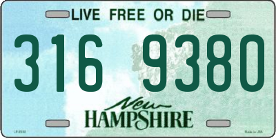 NH license plate 3169380