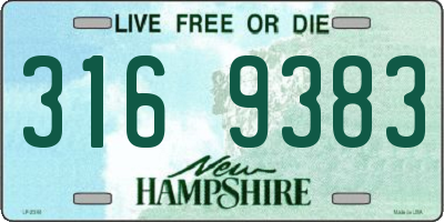 NH license plate 3169383