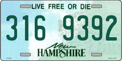 NH license plate 3169392