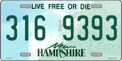 NH license plate 3169393