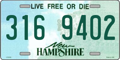 NH license plate 3169402